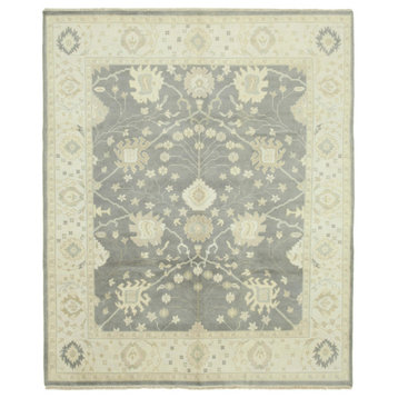 Rug N Carpet - Handwoven Oriental 7' 10" x 9' 7" One-of-a-Kind Beige Oushak Rug