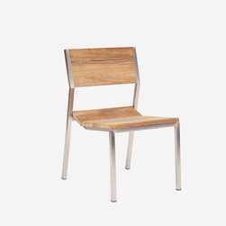 Wintons Teak salma lumierre stacking chair - Outdoor Dining Chairs