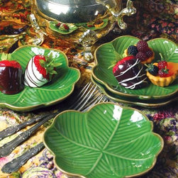 Lucky Clover Leaf Dishes - Salad And Dessert Plates