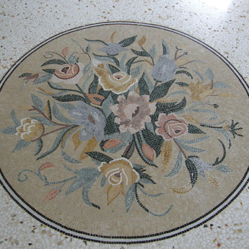 Seminato alla Veneziana classico, sfumato con mosaici
