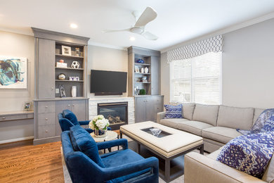 Living room - transitional living room idea in DC Metro