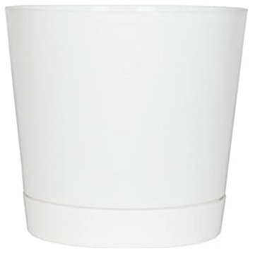 Novelty Full Depth Cylinder Pot, White, 10 Inch