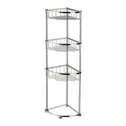 Smedbo SIDELINE 3 Level Freestanding Corner Soap Basket DK2051 Accessories - Bathroom Accessories