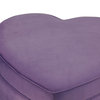 Rustic Manor Leanne Ottoman, Upholstered, Velvet/Linen, Purple