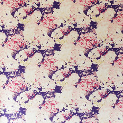 WILWORTH &ndash; PINK, PURPLE, PEACH SMALL HYDRANGEA ON CREAM PEARL Pattern Number: 20 - Wallpaper