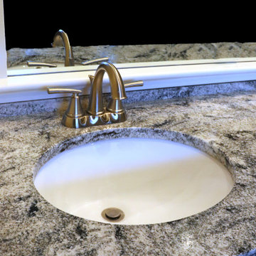 A Timeless Master Bathroom- Black & White Polished