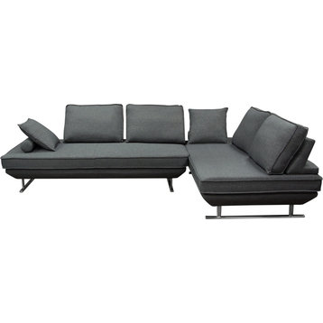 Diamond Sofa Dolce Lounge Seating Platforms Backrest Supports, Gray, 2-Piece Set