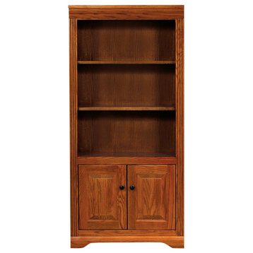 Eagle Furniture Oak Ridge 72" Open Bookcase, Medium Oak