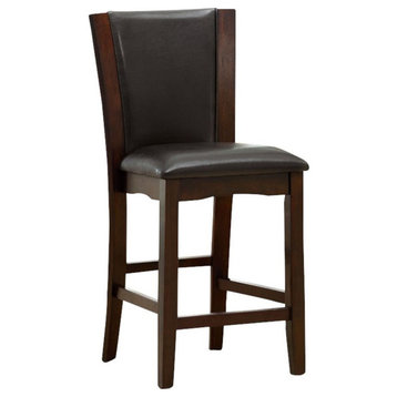 Furniture of America Waverly Wood Counter Chair in Brown Cherry (Set of 2)