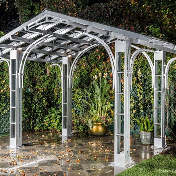 All glass & Aluminum Pergola w/Backlit LED Lighting