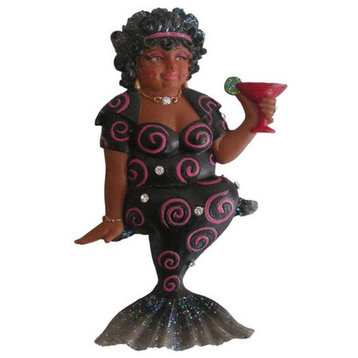 December Diamonds Twirley Shirley Black Mermaid Magnet