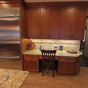 Cherry Cabinets with Quartz Countertop ~ Strongsville, OH #1