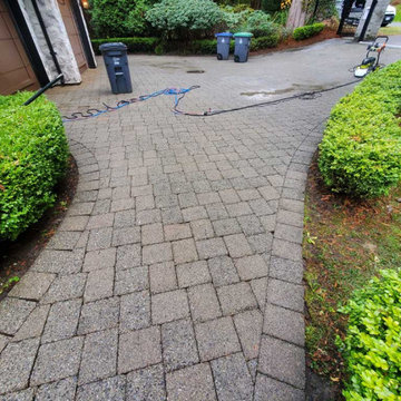 Pressure Washing Paving Stone Driveway Moss Removal White Rock BC Canada