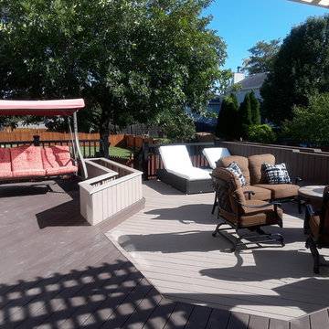 Spacious Timber Tech Deck with Pergola in Plainfield, IL