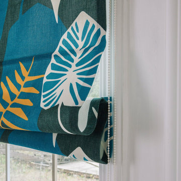 Autumn Brew Quick Fix Washable Flat Fold Roman Shades, Window Blinds