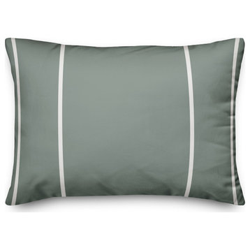Pstripped Green 14x20 Spun Poly Pillow
