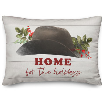Home for the Holidays Hat 14x20 Spun Poly Pillow
