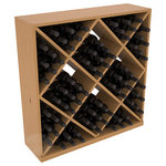 Wine Racks America - Solid Diamond Wine Storage Cube, Pine, Oak/Satin Finish - Elegant diamond bin style bottle openings make for simple loading of your favorite wines. This solid wooden wine cube is a perfect alternative to column-style racking kits. Double your storage capacity with back-to-back units without requiring more access area. We build this rack to our industry leading standards and your satisfaction is guaranteed.