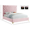 Eclipse Velvet Bed, Pink, King