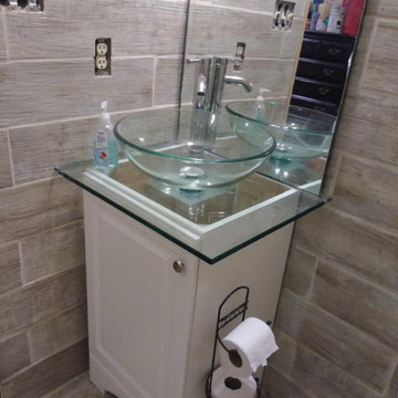 Handicap Shower installation for a disabled vet
