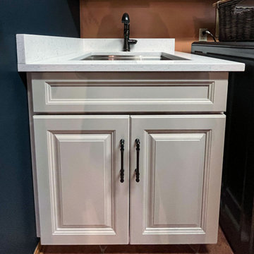 White Cabinetry in Laundry Room