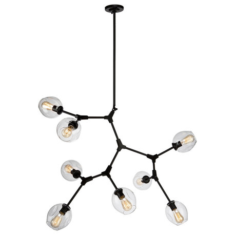 ArtCraft JA14028BK Organic - Eight Light Chandelier