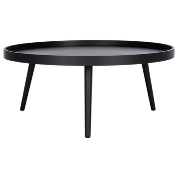 Roxie Round Tray Top Coffee Table Black