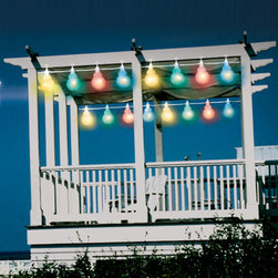 Dayva International - Dayva Colored Light Spheres 8 Globe Patio Umbrella Lights - Outdoor Umbrellas