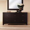 Lifestyle Solutions 500 Series 6 Drawer Triple Dresser in Cappuccino