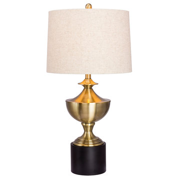 Fangio Lighting Antique Brass Metal Table Lamp
