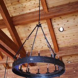 Hammered ring candlestick chandelier - Chandeliers