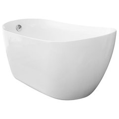 Chanel 59 Soaking Single Slipper Bathtub, Glossy White - Contemporary -  Bathtubs - by Elegant Furniture & Lighting