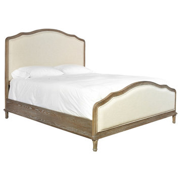 Universal Furniture Devon Wood Queen Panel Bed in Beige