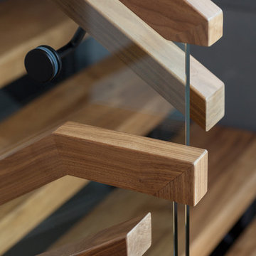 Walnut Hardwood Floors and Stairs - Design by Trisha Isabey