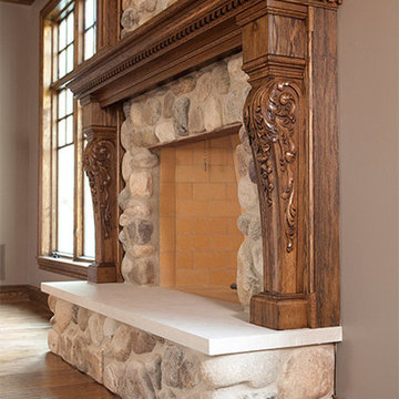 Carved Wood Fireplace Surround