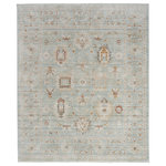 Nourison - Nourison Traditional Home 9'10" x 13'6" Mint Vintage Indoor Area Rug - Create a relaxing retreat in your home with this vintage-inspired rug from the Traditional Home Collection. A fresh, mint green palette enlivens the traditional Persian design, which is artfully faded for an heirloom look. The machine-made construction of polypropylene yarns delivers durability, limited shedding, and low maintenance. Finished with fringe edges that complete the look.