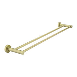 MEIR TIGER BRONZE ROUND DOUBLE TOWEL RAIL 900MM SKU: MR01-R90-BB - Products