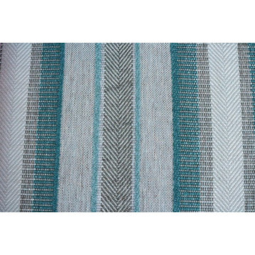 Oggay Textured Stripe With Organic/Raw Look Upholstery Fabric, Laguna