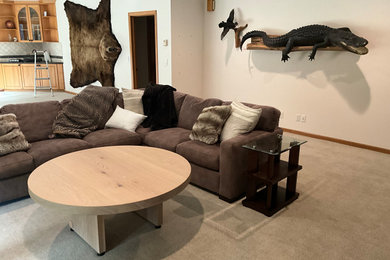 White Oak Mantle & Round Table