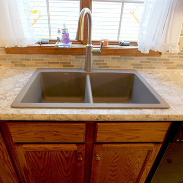 Wilsonart Beige Laminate Countertop with Glass Backsplash ~ Middleburg Hts, OH