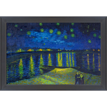 La Pastiche Starry Night Over the Rhone with Gallery Black, 28" x 40"