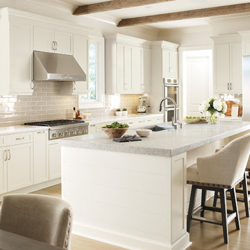 Kitchen Craft Cabinetry: Casual, White Kitchen