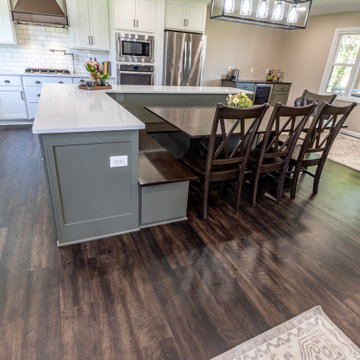Large Farmhouse Kitchen with L-Shaped Island