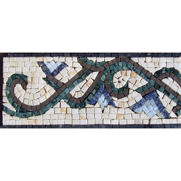 Mosaic Border - Intertwined Flower, 12x6