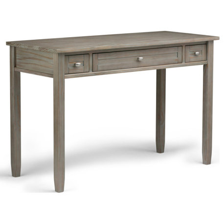 Warm Shaker SOLID WOOD Desk, Distressed Gray