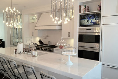 Example of a transitional kitchen design in Toronto