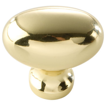 Belwith Hickory 1-1/4 " Williamsburg Polished Brass Cabinet Knob P3054-PB