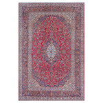 Bareens Designer Rugs - Vintage Antique Persian Kashan Woods Wool Rug - Create a new dimension of style in your space with this breath-taking antique hand knotted Persian rug. Made in Iran, this gorgeous hand-knotted rug features all vegetable dyes and 100% wool, adding luxurious texture and appearance. This gorgeous antique rug features an intricate design with a unique detailed border. Featuring an awe-inspiring color pallet and an intricate design handmade by skilled artisans is a great addition to any decor. Bring luxury and extravagance to your living space with this luxurious rug.