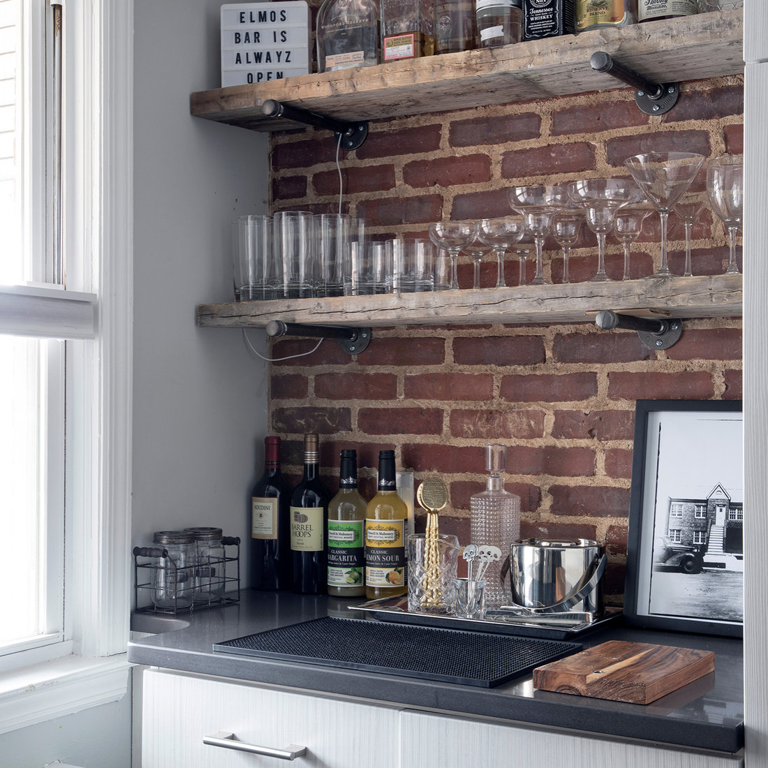 Urban Rustic Wet Bar