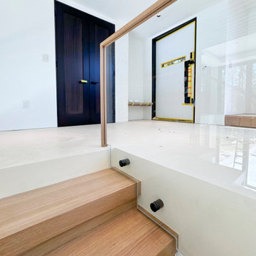 Project #126 | Contemporary Staircases with Integrated LEDs & Glass Railing